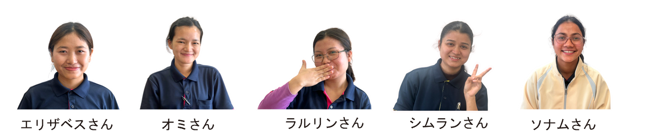 梓友会にやってきた5名のインド人職員